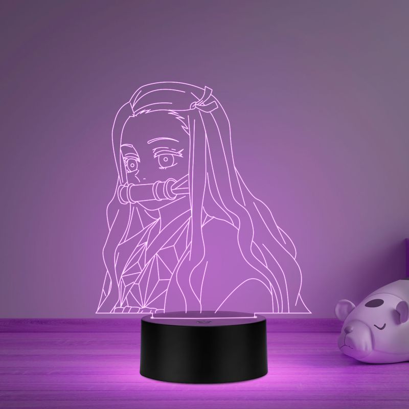 3D Led Night lamp Action Figure Nezuko Kamado563 Anime Home Decor Light 16 Color Changing Light with Remote Control